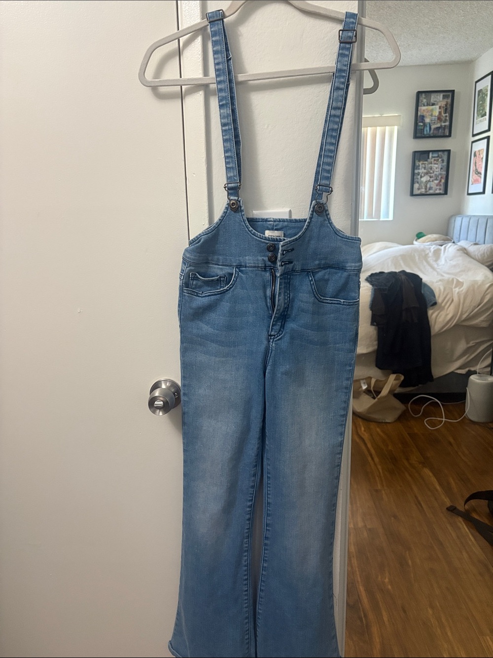 Sneak Peek Light Blue Denim Women's Overalls